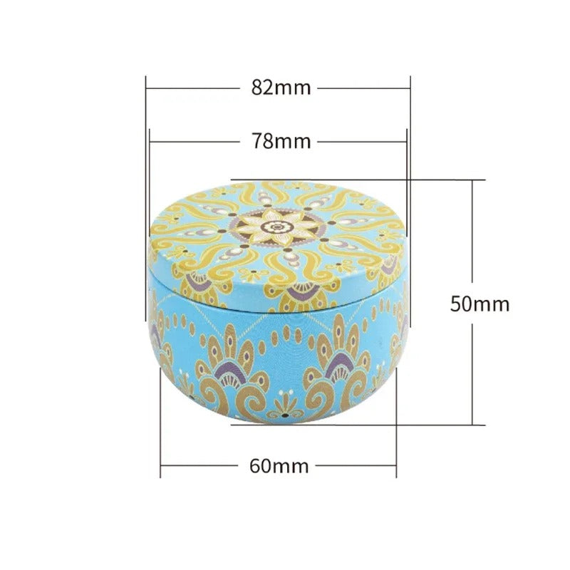 Exquisite Floral Candle in Durable Tin