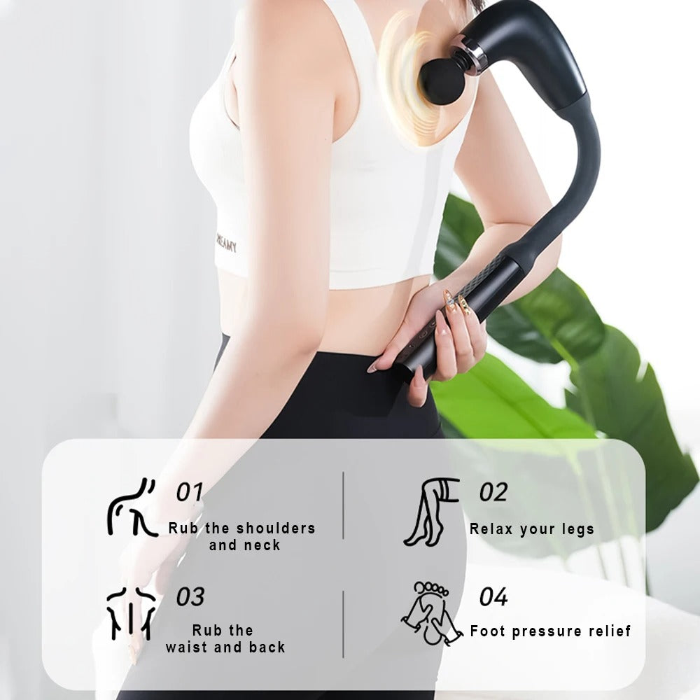 Massage Gun with Upgraded Extension Handle