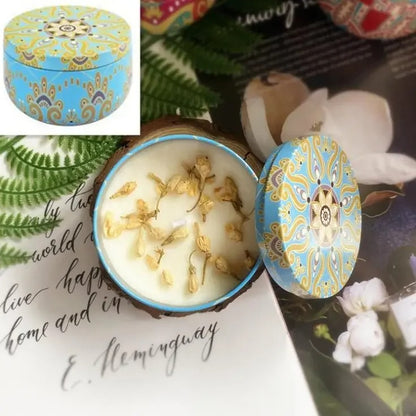 Exquisite Floral  Candle in Durable Tin