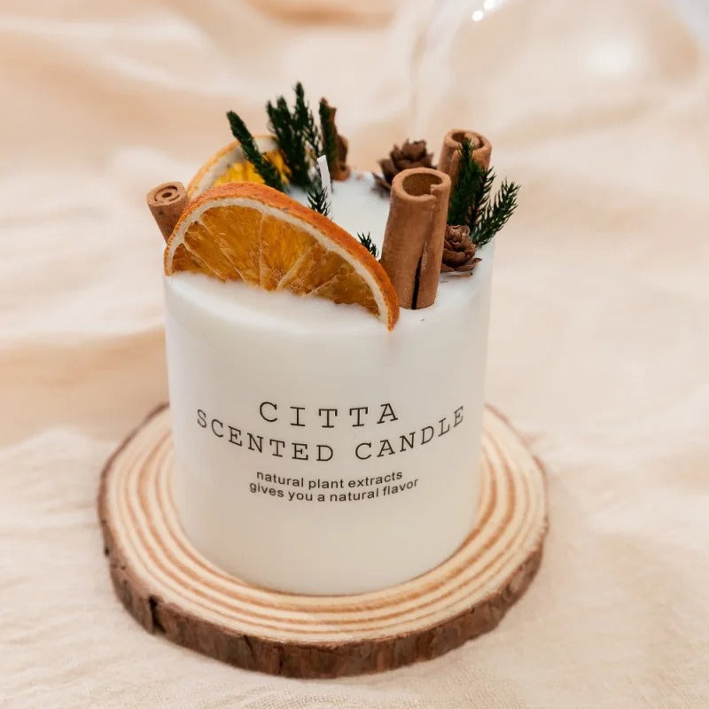 Romantic  Soy Wax Scented Pillar Candle