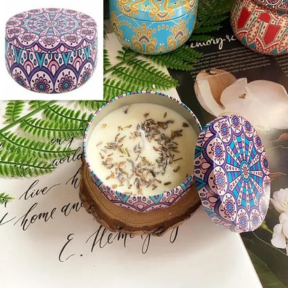 Exquisite Floral  Candle in Durable Tin
